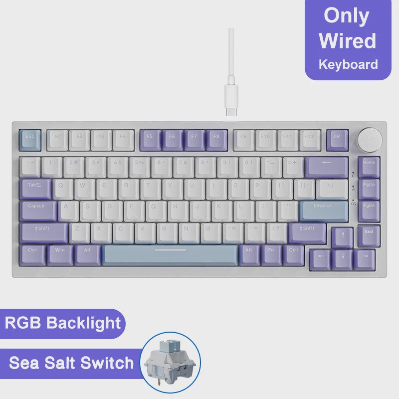 AJAZZ AK820 Pro Mechanisch Gaming Toetsenbord - Draadloos Bluetooth/2.4G/USB-C, Hot-Swappable, Gasket Mount, RGB
