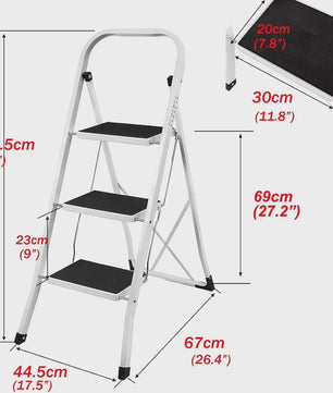 Veilige Opvouwbare Trapkruk 2-4 Treden - Draagbaar, Antislip, Ruimtebesparend