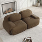 Luxe 82'' Loveseat Bank met Gebogen Armleuningen en Hoge-elastische Bekleding