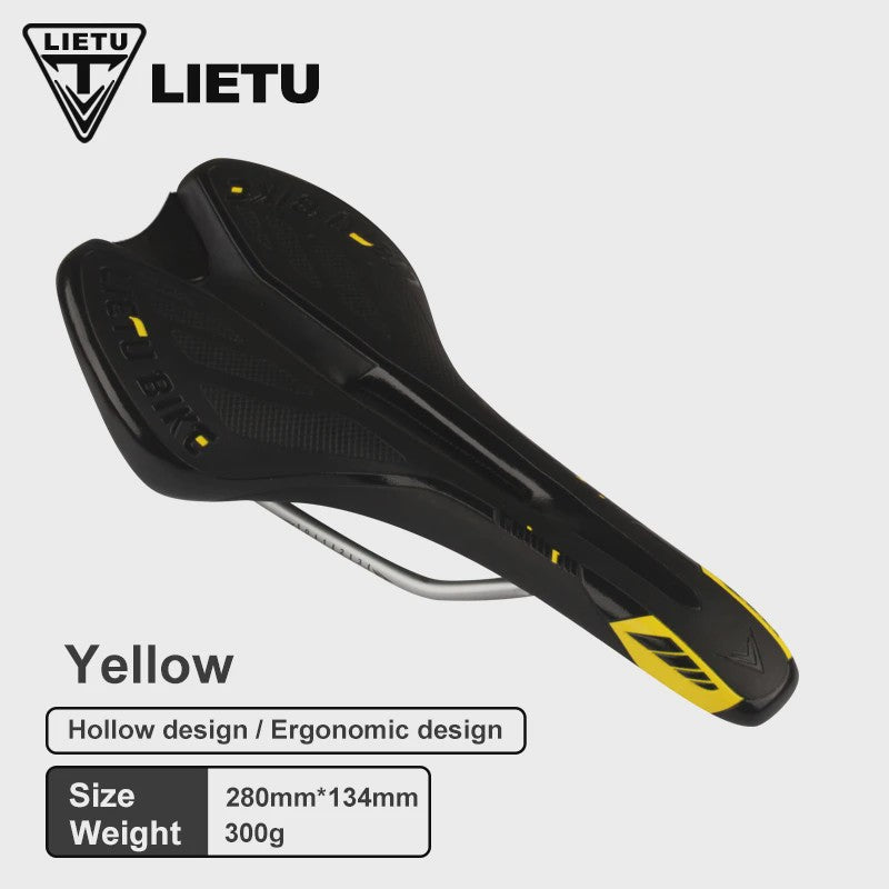 LIETU Fietzadel - Comfortabel MTB & Racefiets Zadel met Siliconen Gel Kussen en Antislip Grip