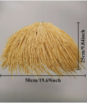 Sfeervolle Rotan Hanglamp 50cm - Natuurlijke Woonkamer & Slaapkamer Verlichting