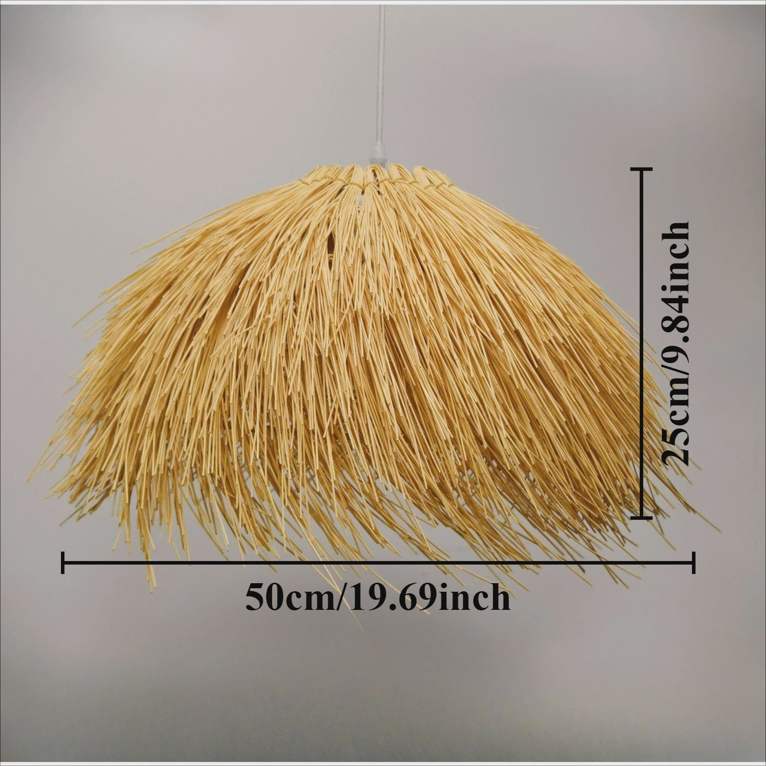 Sfeervolle Rotan Hanglamp 50cm - Natuurlijke Woonkamer & Slaapkamer Verlichting