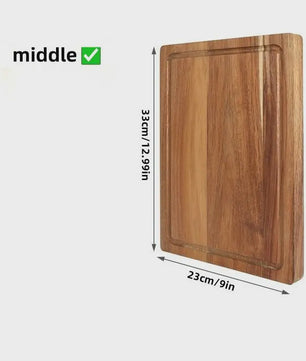 Houten Snijplank Set - Beech & Walnut - Keukenblok voor Vlees, Kaas & Groenten
