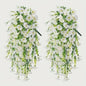 2x Kunstplant Ochtendgloren & Eucalyptus Hangdecoratie - UV-bestendig, Weerbestendig voor Buiten, Tuin, Huis & Bruiloften