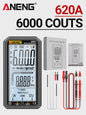 ANENG 620A Digitale Multimeter: 6000 Counts, AC/DC, Temperatuur, NCV & Live Wire Detector