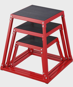 Metalen Plyo Box Springbox - Antislip Top - 12, 18, 24, 30 Inch - Home Gym Training
