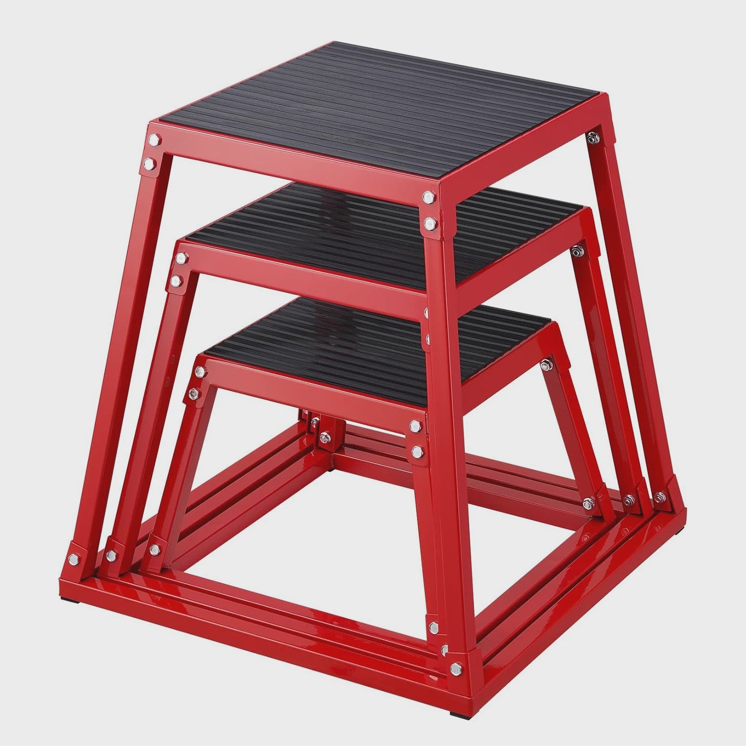 Metalen Plyo Box Springbox - Antislip Top - 12, 18, 24, 30 Inch - Home Gym Training
