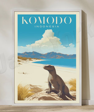 Indonesië Reisposters: Bali, Java, Komodo & Meer - Wanddecoratie Set