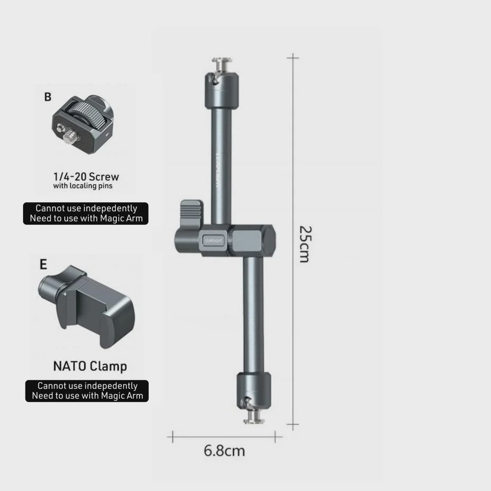 LEAPLIGHT Magic Arm 360° Rotatie met Balhoofd voor Camera, Livestreaming & Vloggen