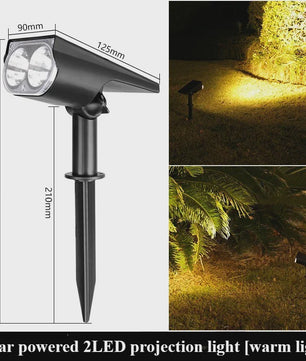 Solar LED Tuin Spots (2 stuks) - Verstelbaar, Waterdicht & Automatisch Verlichtend