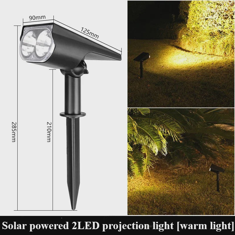 Solar LED Tuin Spots (2 stuks) - Verstelbaar, Waterdicht & Automatisch Verlichtend