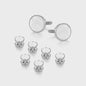 Set Manchetknopen en Studs Wit met Goudkleurig Randje - Stijlvolle Heren Accessoires