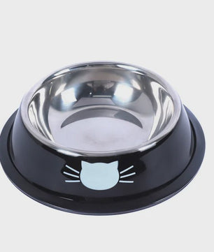 RVS Kattenvoerbak met Antislip Basis - Voer- en Waterbakje voor Kittens & Katten