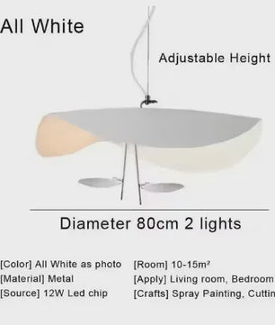 Moderne Lotusblad Hanglamp - LED, Metaal, Goud & Zwart/Wit