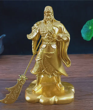 Bronzen Guan Gong Beeld - Feng Shui Resin Beeld voor Huisdecoratie