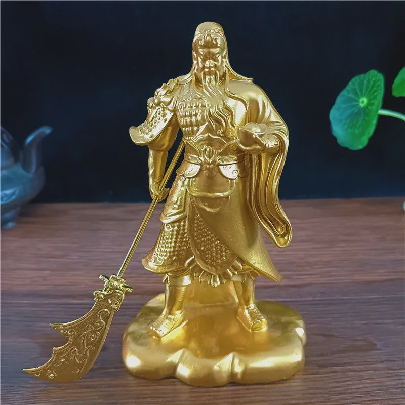 Bronzen Guan Gong Beeld - Feng Shui Resin Beeld voor Huisdecoratie