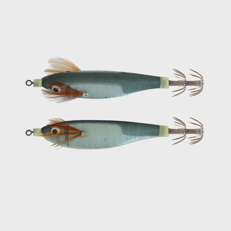 2x Luminous Squid Jigs - Kunst aas voor vis, 10cm, 9g, Kunst Octopus/Garnalen/Inktvis, Hard Bait