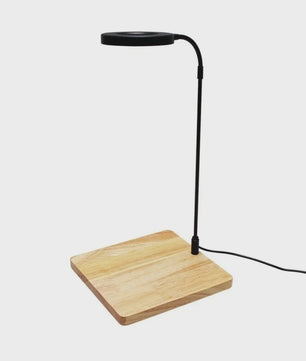 Verstelbare 10W LED Aquarium Lamp met Houten Basis & USB - Ideaal voor Landschapsverlichting