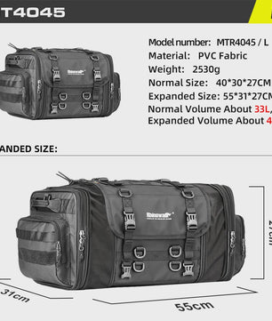 Rhinowalk Motor Bagage Tas - Waterdicht & Uitbreidbaar (19L-80L)