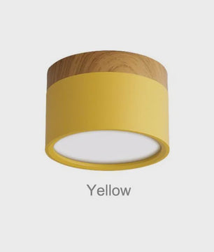 Nordic Hout LED Plafondspot - Dimbare Modern Design Verlichting