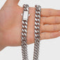 Zilverkleurige Roestvrij Staal Cubaanse Miami Link Ketting (6mm-14mm)