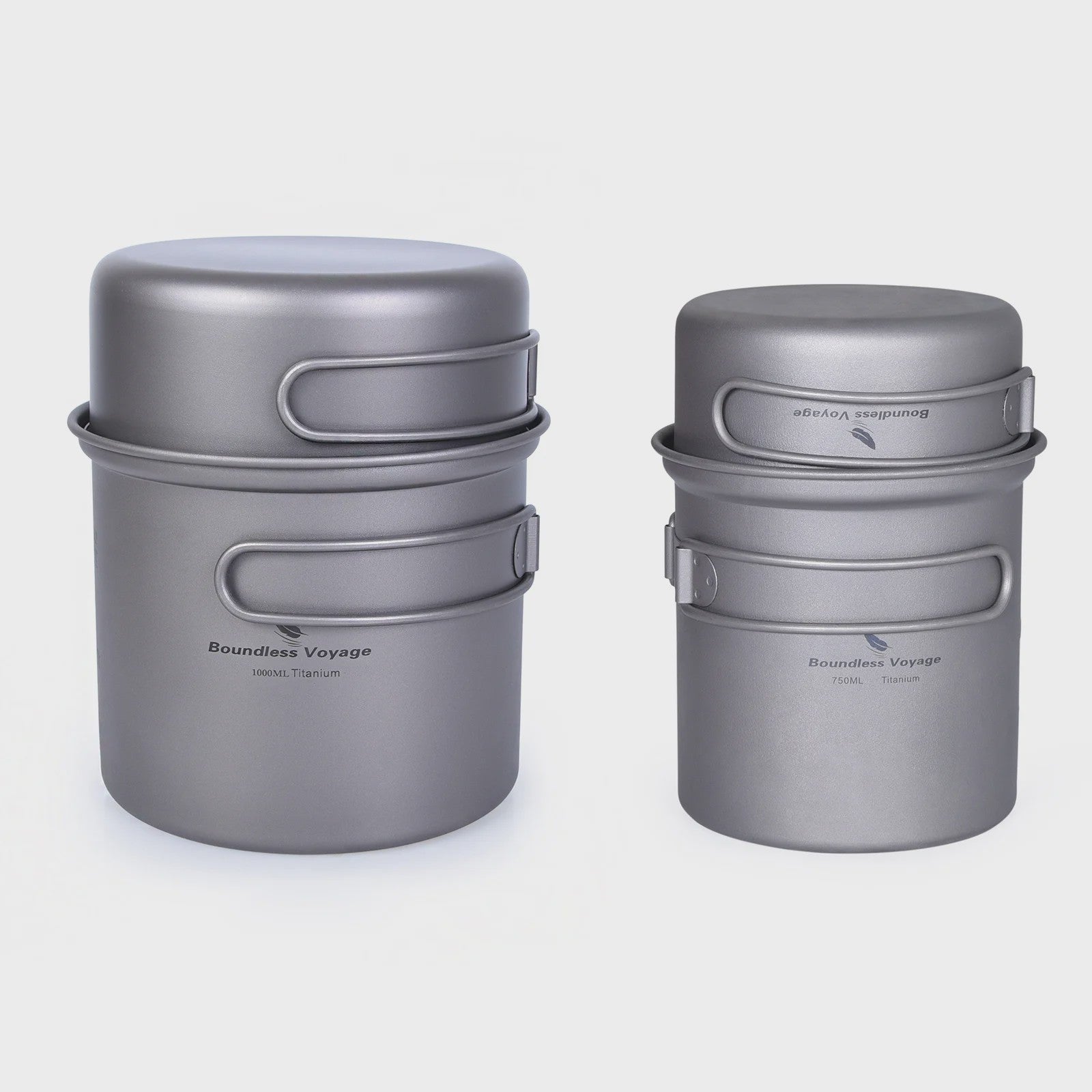 Boundless Voyage Titanium Kampeer Kookset - Lichtgewicht Potten & Pannen met Opvouwbare Handgrepen