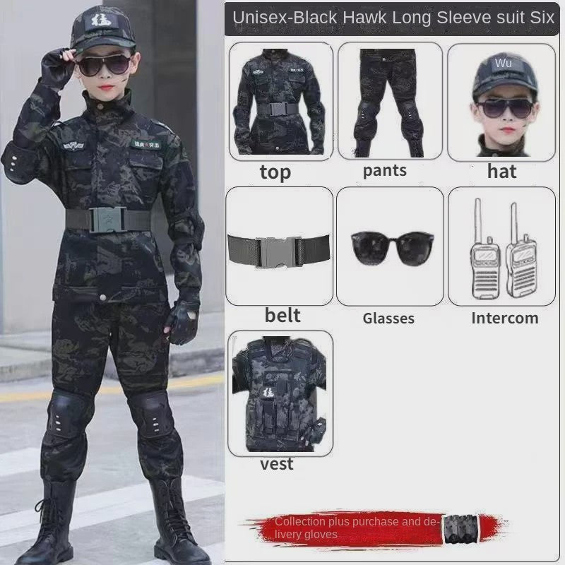 Kinder Special Forces Camouflage Trainingspak - Zwarte Adelaar