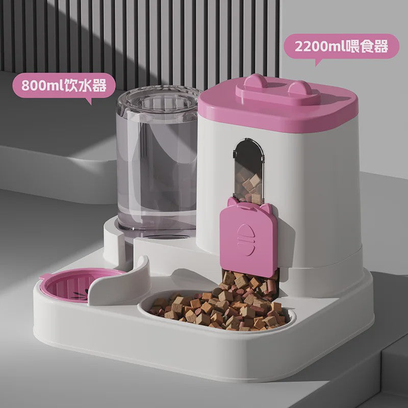 Automatische Voerbak en Waterdispenser voor Huisdieren - Anti-Knoei Ontwerp