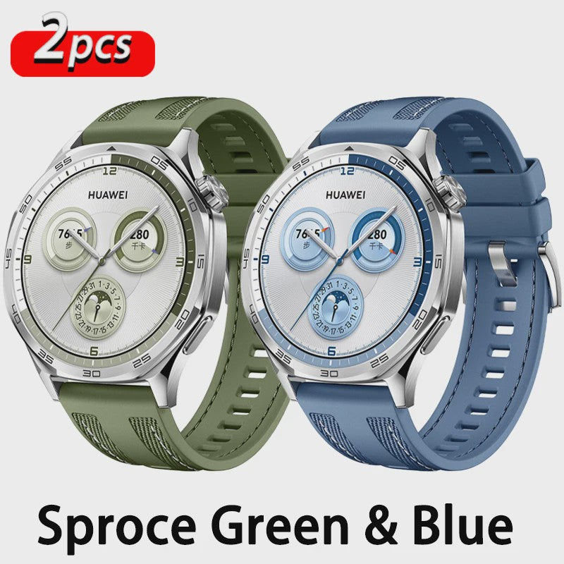 22mm Nylon & Siliconen Horlogeband voor Huawei Watch GT/Pro (46mm)