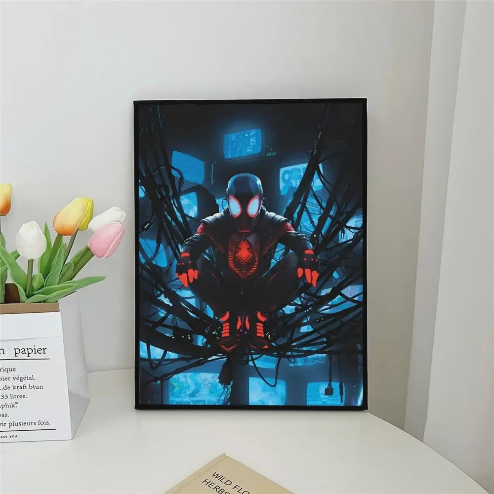 Frameloze Spiderman Poster - Marvel Kunst Print voor Woonkamer, Slaapkamer, Bar