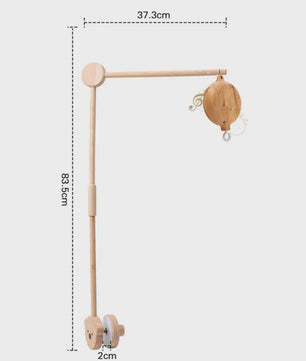 Houten Muziekdoosje Baby Mobiel - Draaiend & Kalmerende Melodieën voor de Babykamer