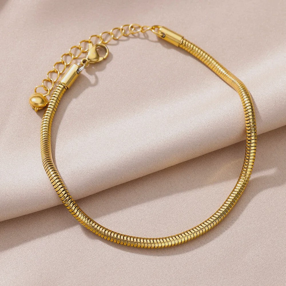 Gouden Roestvrij Staal Enkelbandjes met Parels en Kleurrijke Bedels - Zomer Sieraden