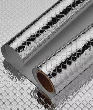 Keuken Sticker - Hittebestendig, Waterdicht & Oliebestendig - Aluminium Folie Look