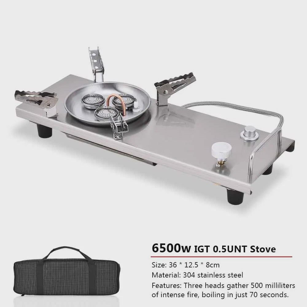 Pandatour Camping IGT Gasfornuis - Krachtige 6500W Draagbare Brander voor Buiten