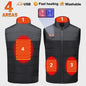 Verwarmd Vest Dames Heren - USB Elektrisch Verwarmbaar Padded Vest voor Buitenactiviteiten & Outdoor