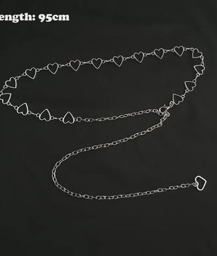 Dames Heupketting Goud/Zilver Metaal met Kristal & Diamant - Stijlvolle Tailleketting