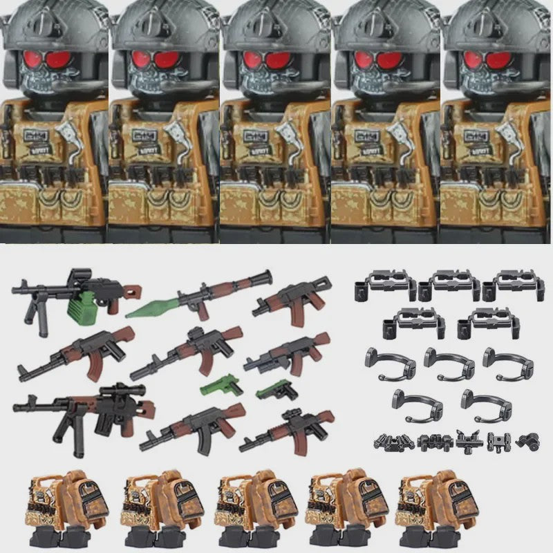 Bouwstenen Militaire Special Forces Commando Figuren met Wapens