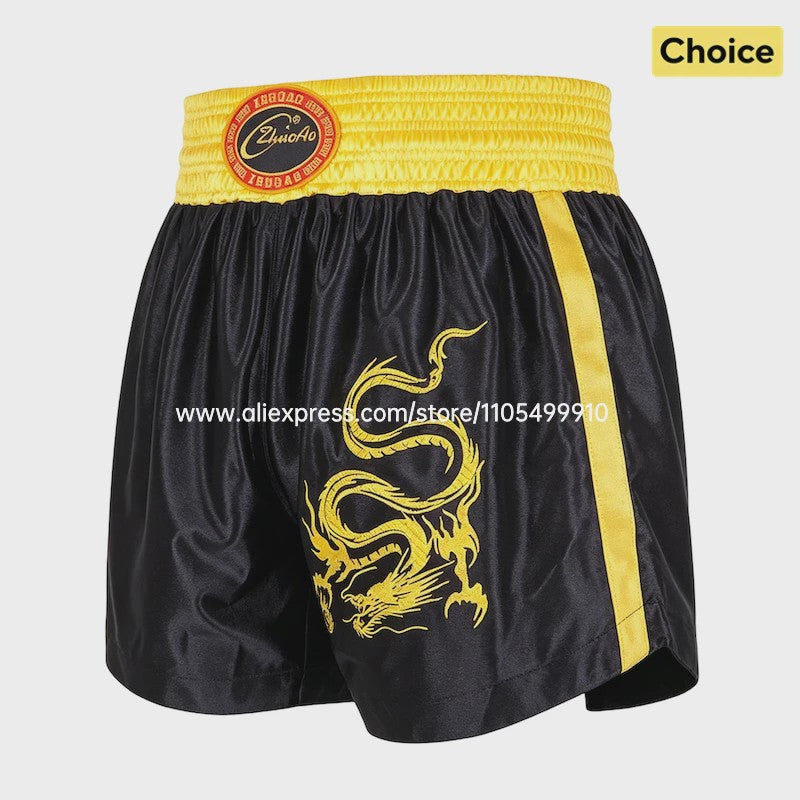 Muay Thai Bokshort Satin met Mesh Panel - Unisex & Kinderen