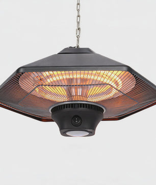 2000W Plafond Terrasverwarmer met LED Licht - Infrarood Verwarming, Afstandsbediening & 3 standen