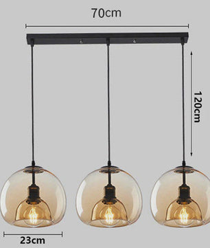 Moderne LED Hanglamp Glas - Design Plafondlamp voor Eetkamer & Woonkamer