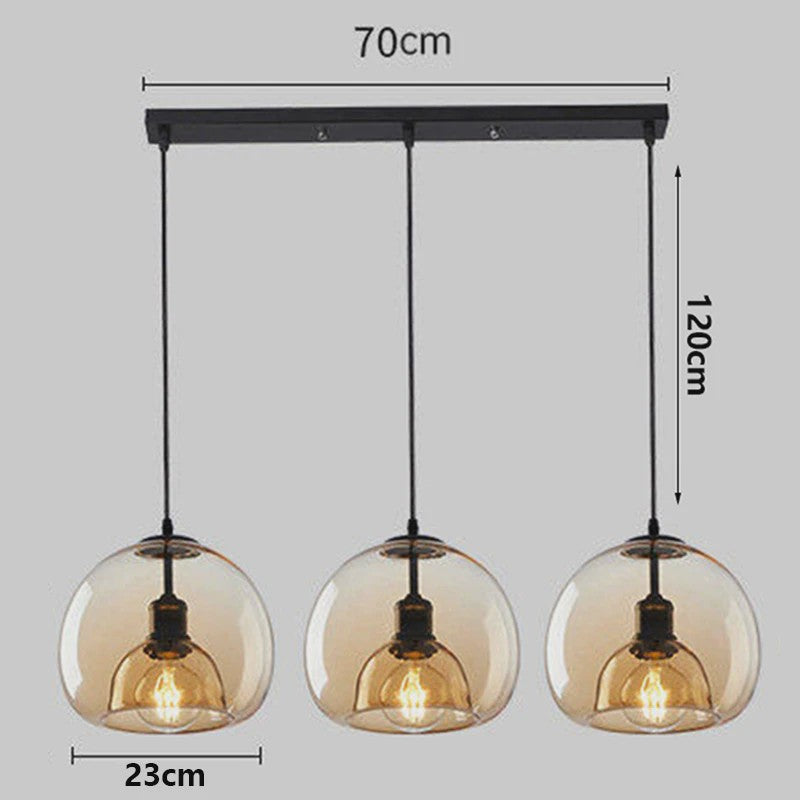 Moderne LED Hanglamp Glas - Design Plafondlamp voor Eetkamer & Woonkamer