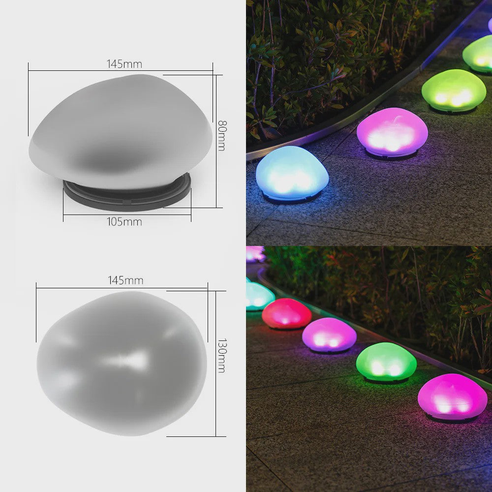 Solar Tuinlamp Steen - Decoratieve LED Verlichting voor Buiten