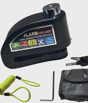 Waterdicht Motor Alarm Schijfrem Slot - Anti-diefstal Beveiliging voor Motor & Fiets + Herinneringskabel