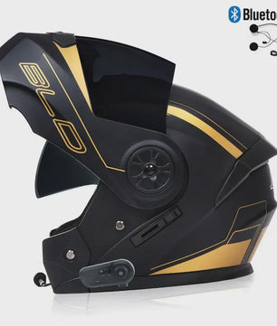 Modulaire Motorhelm Unisex met Dubbel Vizier & Bluetooth - DOT Gecertificeerd