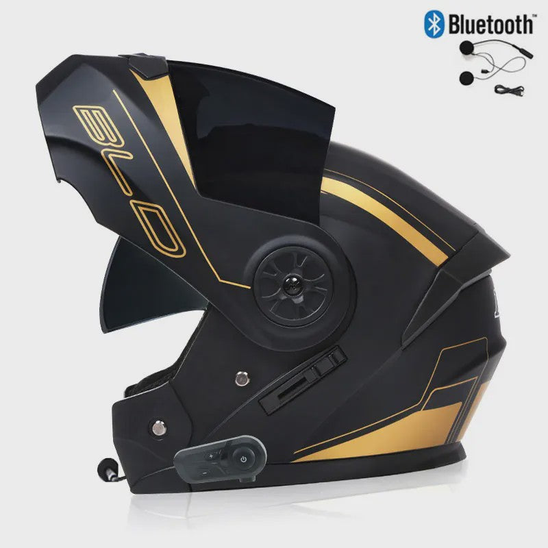Modulaire Motorhelm Unisex met Dubbel Vizier & Bluetooth - DOT Gecertificeerd