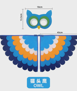 Veren Vleugels en Masker Set - Vogel Kostuum voor Kinderen - Halloween & Feest