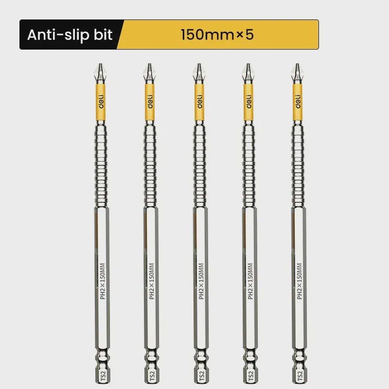 PH2 Magnetische Schroefbit Set - Anti-slip & Hoge Hardheid - Diverse Lengtes (25-150mm) - S2 Staal