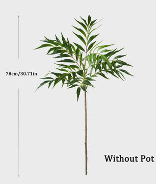 Grote Kunstplant 78-140cm - Real Touch Palmboom met Bamboe-look Bladeren voor Huis & Kantoor