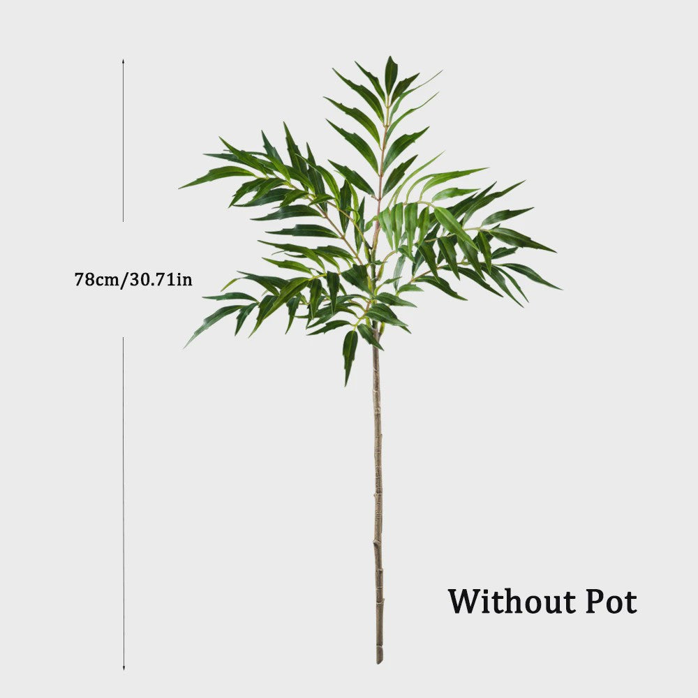 Grote Kunstplant 78-140cm - Real Touch Palmboom met Bamboe-look Bladeren voor Huis & Kantoor
