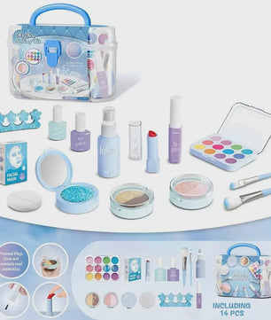 Prinsessen Speel Make-Up Set voor Kinderen - Faux Manicure, Lip Color & Eye Shadow Speelgoed